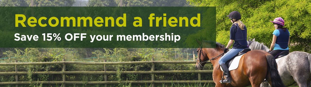 Recommend a friend Offer - riders on horses